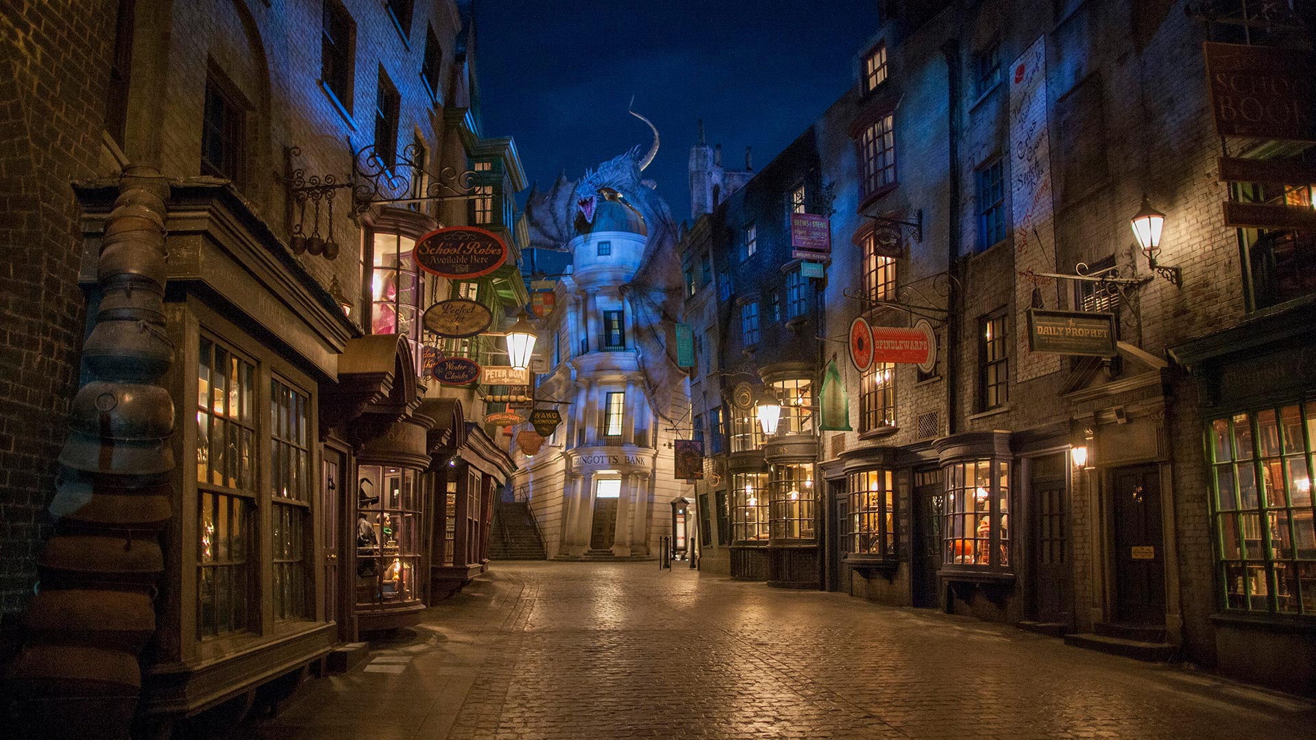 Diagon Alley at Night