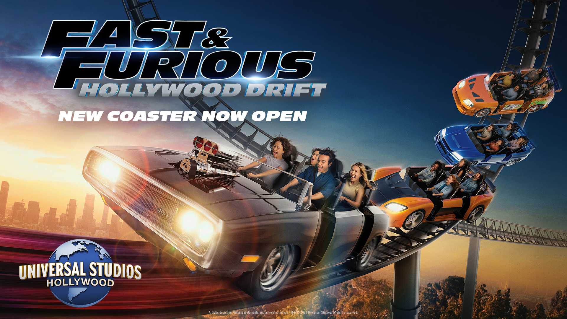 “Fast & Furious: Hollywood Drift” is NOW OPEN at Universal Studios Hollywood!